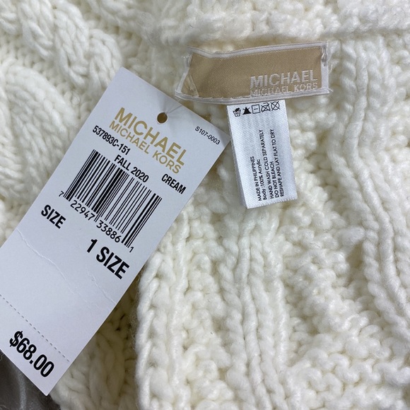 NWT Michael Kors French Chunky Cable Knit Infinity Scarf - Picture 5 of 12